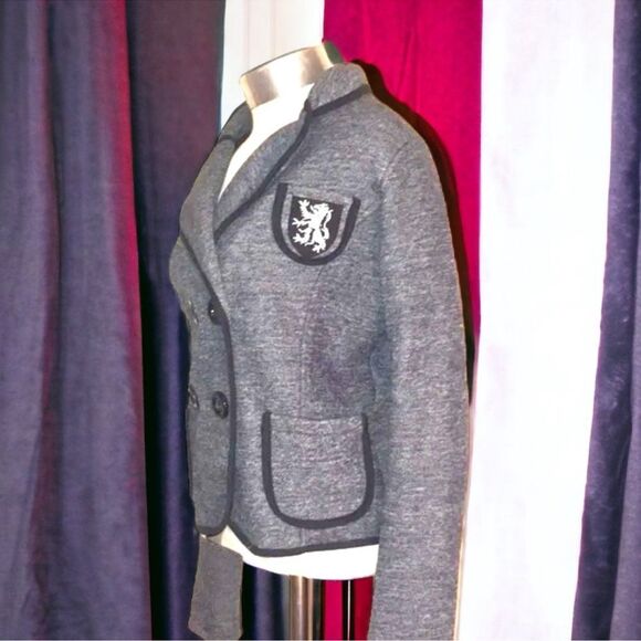 JJ Basics (Kohl’s) VTG Y2K Military Academia Cropped Blazer Jacket Junior’s M - Picture 6 of 16